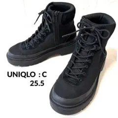 【美品】 UNIQLO C レースアップブーツ ハイカット ブラック 25.5のサムネイル