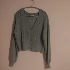 【earth music&ecology】ニットカーディガン グリーン