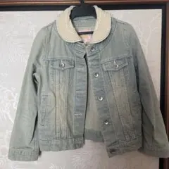 ミニマム　パール襟デニムジャケット　レディース