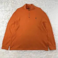 【90s】ポロバイラルフローレン ハーフジップ コットンニットトレーナー ポニー