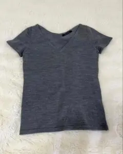 Le souk ルスーク　半袖ニット　トップス　グレー　美品