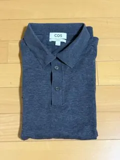 COS ニットシルクポロシャツ　グレー 半袖のサムネイル