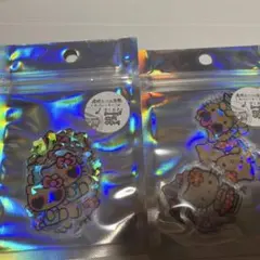 ハローキティ　オーロラホログラム加工クリアシール　日焼けキティ2セット