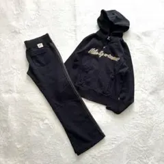 ナイキ スポーツウェア 刺繍ロゴ セットアップ ブラック レディース M Y2K