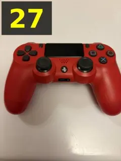 PS4 純正 ジャンク ワイヤレスコントローラー レッド - メルカリ