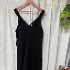 ロングAラインワンピース　ジャンパースカート　フリーサイズ