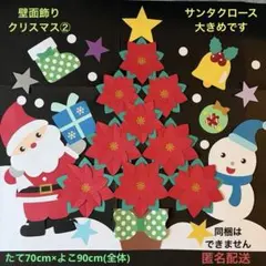 壁面飾り　クリスマス② サンタクロース