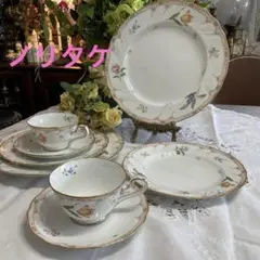 ノリタケ　ダイヤモンドコレクション　メゾンフルール　カップ＆ソーサー　プレート