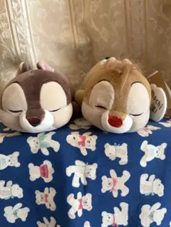 チップとデール ぬいぐるみ 寝ているポーズ 約20cm，2点セットです。