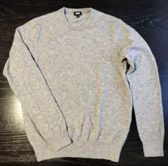 UNIQLO カシミヤ100% クルーネックセーター　グレー　L メンズ