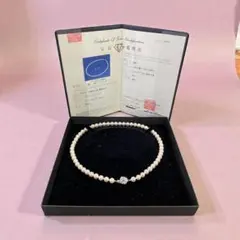 鑑定書付き 真珠パール ネックレス SILVER