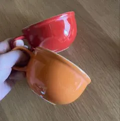 スープカップ 2個セット レッド オレンジのサムネイル