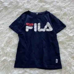 【スポーツMIX】FILA ビッグロゴ 半袖Tシャツ ネイビー 140 春夏
