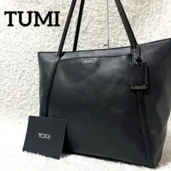 ✨希少✨TUMI トゥミ トートバッグ オールレザー A4収納可能 ロゴ金具 黒のサムネイル