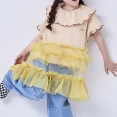 マーキーズ　チュールバイカラーワンピース