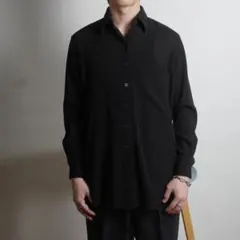 DONNA KARAN NEWTORK シアー長袖シャツ ブラック/UW232