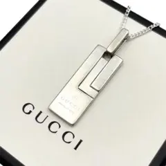 北M6158】GUCCI Gプレート ネックレス - メルカリ