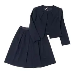 美品✨23区 セットアップ ノーカラージャケット スカート ネイビー フォーマル