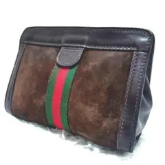 GUCCI クラッチバッグ ポーチ GG柄 シェリーライン ヴィンテージ