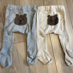 babyGap ベビータイツ 0-12m グレー アイボリー