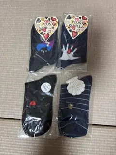 ネイビー ブラックソックス 4足セット23〜25センチ