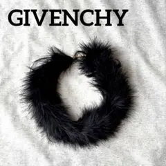 GIVENCHY ジバンシー　ファーネックレス　黒×金　G229