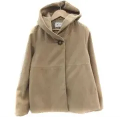 Adam et Rope' コート ショート丈 シングルボタン フード付き 36