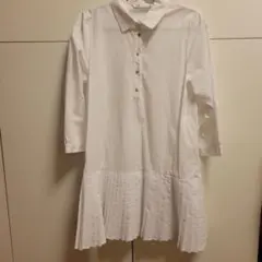 ZARA ホワイト シャツワンピース 長袖
