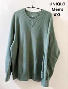 #ユニクロ#グリーン#XXL#トレーナー#メンズ#トップス#大きい#シンプル