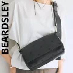 ★タグ付き未使用　ビアズリー　ショルダーバッグ　ブラック 新品未使用 タグ付き 未開封】ビアズリー 本革 ボディバッグ - メルカリ