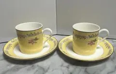 美品　ティファニー　ピンクチューリップ デミタスカップ＆ソーサー ペア 2客