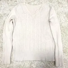 LANDS END ランズエンド カシミヤ100% ケーブルセーター 니트