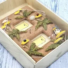 となりのトトロ 木の幹と葉 スイッチカバー（2穴用）