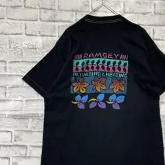 USA製90sヴィンテージTシャツ！シングルステッチ　ブラック半袖古着L74
