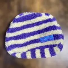 X-GIRL 紫と白のストライプ ポーチ