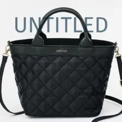 UNTITLED ゴールド ロゴ デザイン 2WAY トート ショルダーバッグのサムネイル
