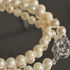 silver刻印　あこや真珠ネックレス　6.9-7.3mm約43.5cm
