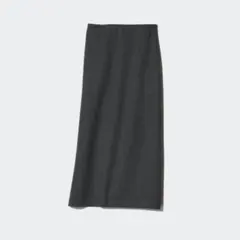 UNIQLO ブラッシュドジャージーナロースカート 丈短め XS ダークグレー