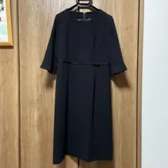 黒 ワンピース 9AR フレアスリーブ