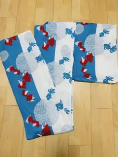浴衣　帯　セット　金魚　水色　フリーサイズ