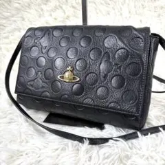【美品】ヴィヴィアンウエストウッド　オーブ　ドット　レザー　ショルダーバッグ