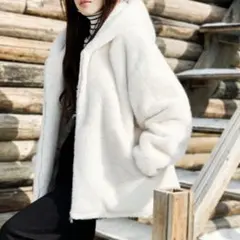 【新品未使用タグ付】ファーフード付きブルゾン　ジャケット　ダークエンジェル