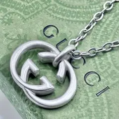 GUCCI グッチ インターロッキングG ネックレス シルバー 社外チェーン