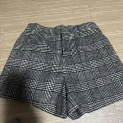 グレー系チェック柄ショートパンツ Mサイズ