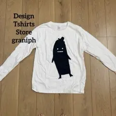 graniph グラニフ ロンT 長袖Tシャツ 白 キャラクタープリント S