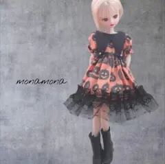 22cmドール用ハンドメイド服☆ワンピース単品