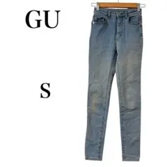 【ジーユー】 デニム ジーンズ スキニー ライトブルー 綿混