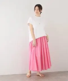 ATON エイトンSUPIMA AIR オーバーサイズタンクトップ 白のサムネイル