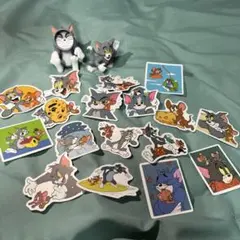 トムとジェリー ステッカーとフィギュアセット