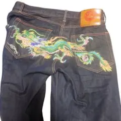 Ed Hardy ドラゴン刺繍 ストレートデニム　40インチのサムネイル